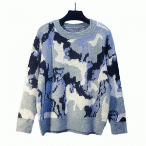 2019 New Autumn Winter Korean Style Loose Contrast Color Sweater Shirt